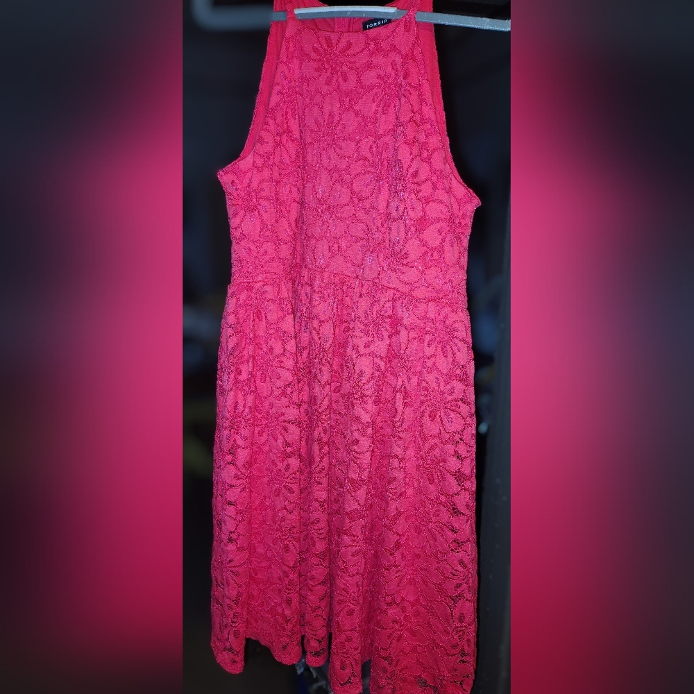 Torrid Coral Sleeveless Dress